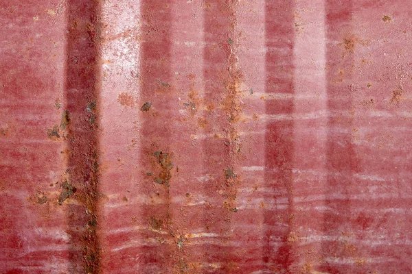 Close Surface Steel Barrel Burgundy Color Signs Decaying Corrosion Rust — Stock Photo, Image