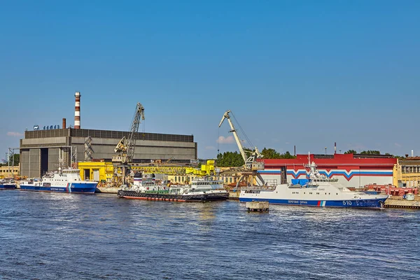 Petersburg Russia July 2018 Shipyards Industrial Enterprise Shipbuilding Company Almaz — Stock Photo, Image