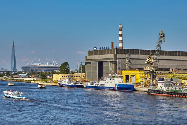Saint Pétersbourg Russie Juillet 2018 Shipbuilding Company Almaz Qui Fabrique — Photo