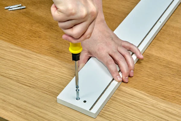 Joiner Inserted Dowel Furniture Connector Cam Lock Fittings — Stock Photo, Image