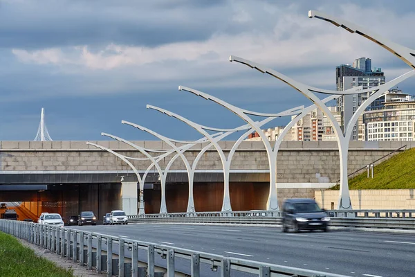 Petersburg Russland August 2018 Autos Verlassen Den Tunnel Westlichen Hochgeschwindigkeitsdurchmesser — Stockfoto