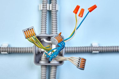 Takılabilir Klemensleri ve bölgede elektrik bağlantısı bo