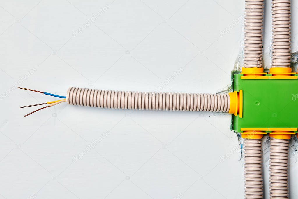 Home wiring is hidden in the conduit.