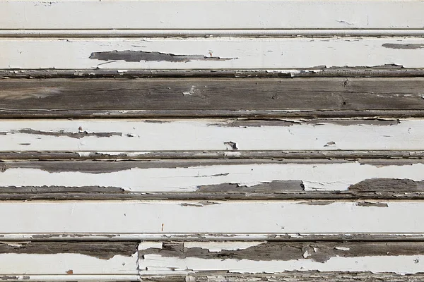 Textura Pared Envuelta Con Listones Madera Con Pintura Blanca Pelada — Foto de Stock