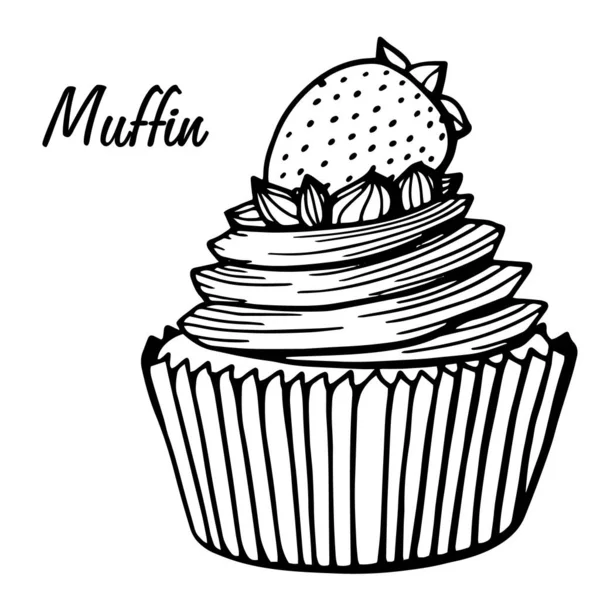 Cupcake avec différentes saveurs — Image vectorielle