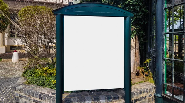 Grande Cidade Livre Urbano Branco Blank Publicidade Billboard Banner Sign — Fotografia de Stock