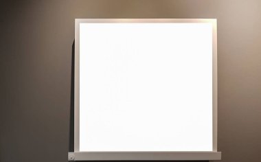 Boş resim çerçevesi boş reklam afiş Poster sahte izole şablon kırpma yolu