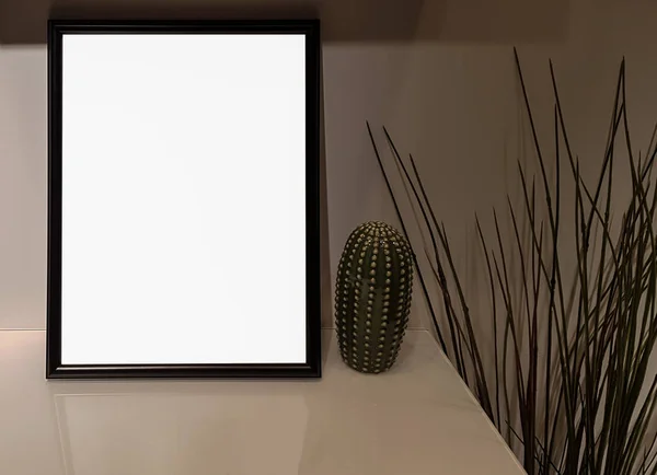 Lege Afbeelding Frame Leeg Advertentie Banner Poster Mock Geïsoleerde Sjabloon — Stockfoto