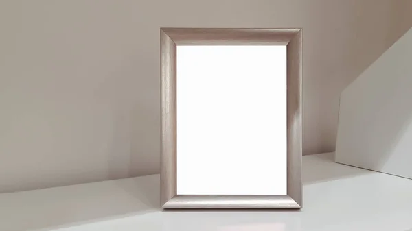 Boş resim çerçevesi boş reklam afiş Poster sahte izole şablon kırpma yolu