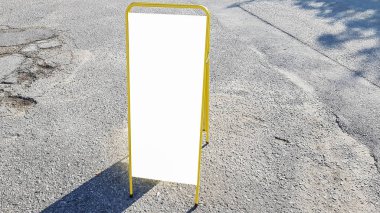 Boş Reklam Banner reklam şablon sahte kadar izole kırpma yolu