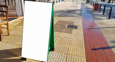 Boş Reklam Banner reklam şablon sahte kadar izole kırpma yolu