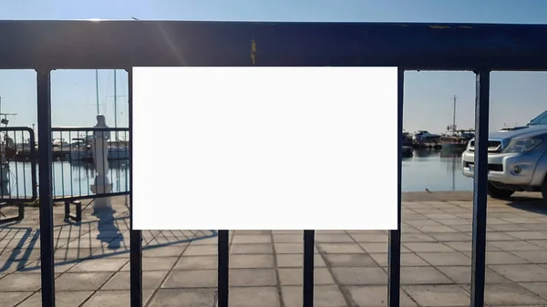 Blank Advertisement Banner Template Mock Isolated Clipping Path — стоковое фото