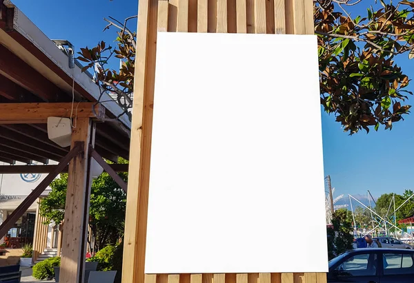 Blank Advertisement Banner Template Mock Isolated Clipping Path — Stock Photo, Image