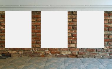 Boş Reklam Banner reklam şablon sahte kadar izole kırpma yolu