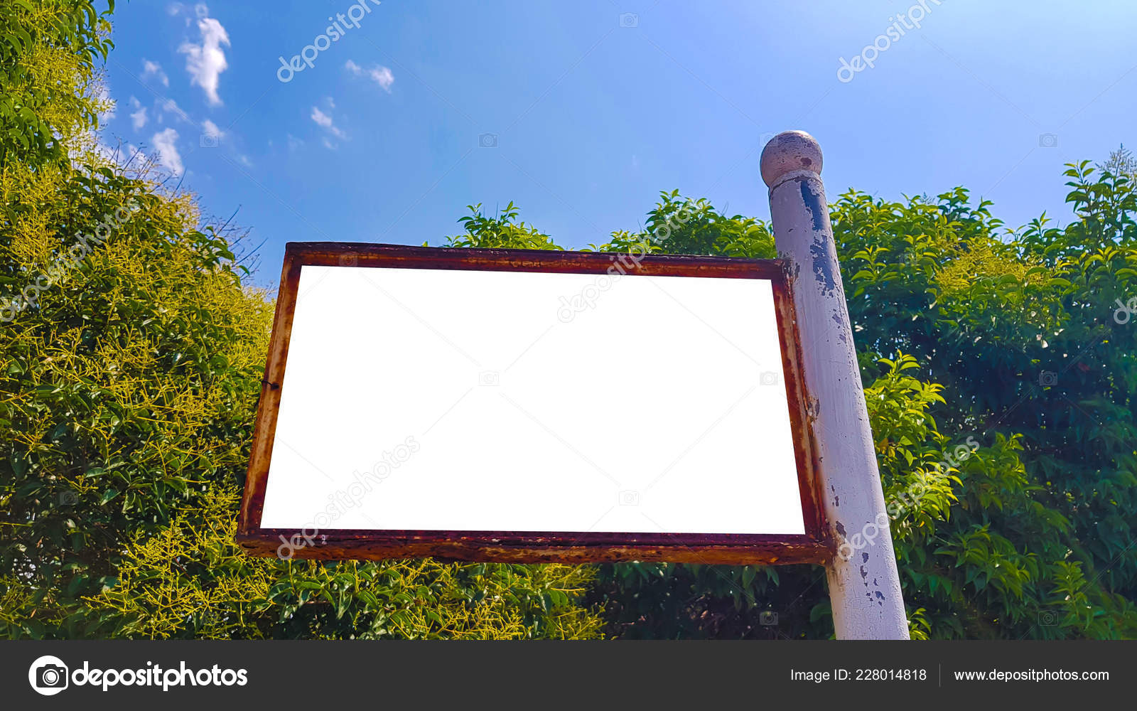 Blank Advertisement Banner Template Mock Isolated Free Space Stock