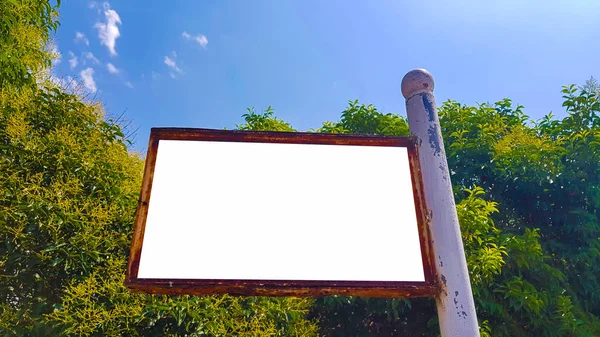 空白广告横幅广告模板模拟隔离的可用空间 — 图库照片