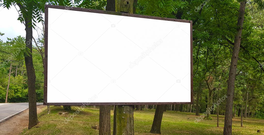 Blank Advertisement Banner Ad Template Mock Up Isolated Free Space