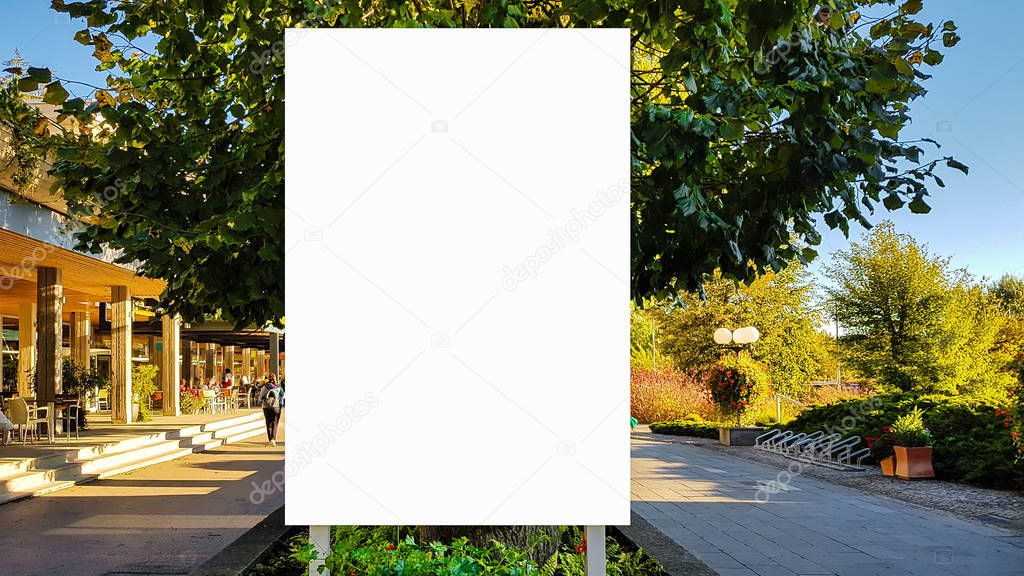 Large Blank Outdoor Advertisement Banner Sign