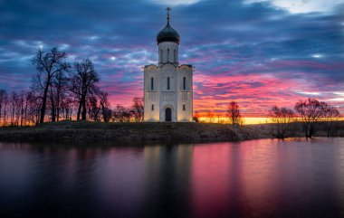 Church of the Intercession on the Nerl river (Vladimir region, Russia) clipart