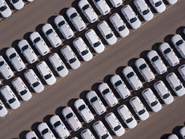 Moszkva Oroszország Szeptember 2019 Aerial View Parking New Cars — Stock Fotó