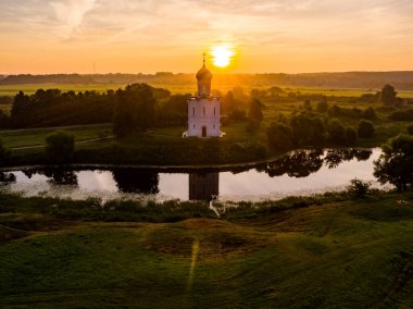 Church of the Intercession on the Nerl river (Vladimir region, Russia) clipart