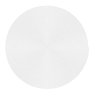 Beyaz arka planda siyah sarmal. Geometrik şekil