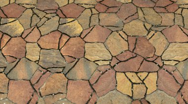 Çok renkli düz taşların mozaiği