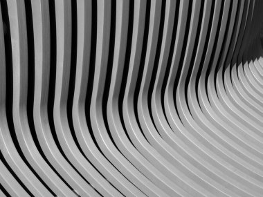 Tahta levha paketi eğri bir yüzey oluşturur.