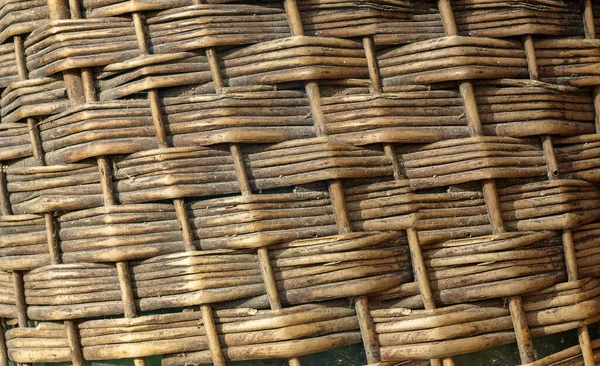 Texture Surface Brown Willow Basket — Stock Photo, Image