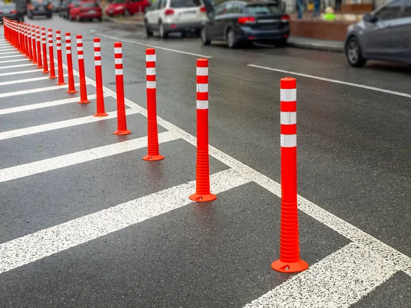 Marcações Rodoviárias Balizas — Fotografia de Stock