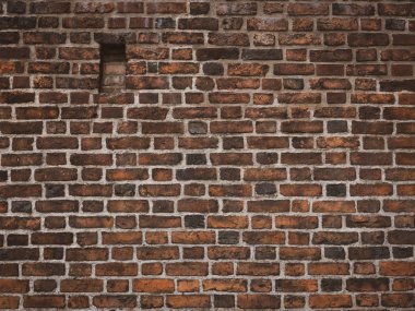 Bir kilisenin eski tuğla duvar