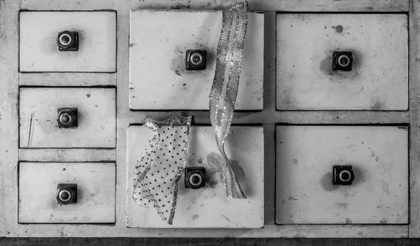 Ρετρό Συρτάρι Διακοσμητική Κορδέλα — Φωτογραφία Αρχείου