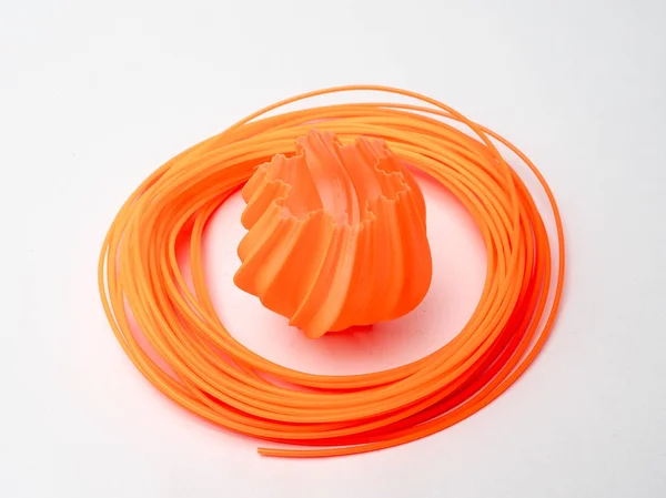 Filamento arancione per stampante 3D — Foto Stock