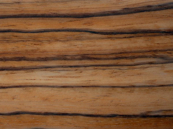 Zebrano 木材のテクスチャ、木の模様 — ストック写真