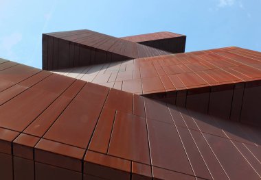 Leeds, İngiltere - 14 Ağustos 2018: Broadcasting Place Tower, Leeds Beckett Üniversitesi kampüsünün bir parçası