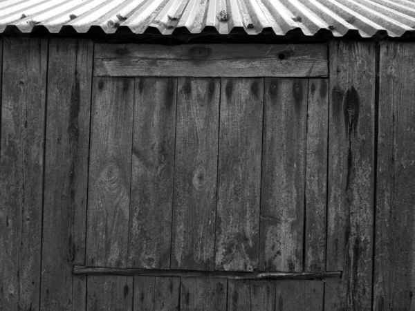 Old Wooden Plank Wall Fence — Stockfoto