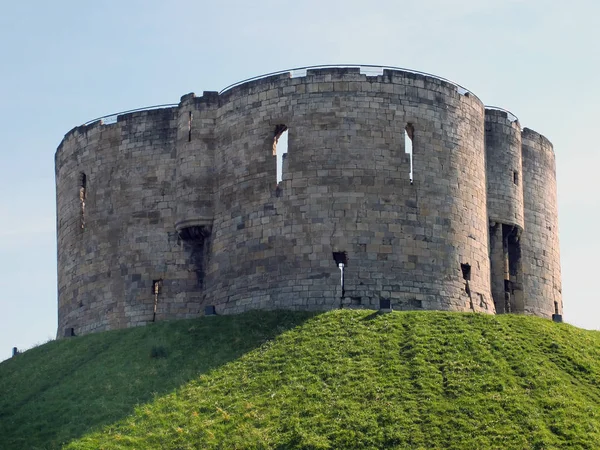 Cliffords Tower Castelo Medieval York Inglaterra — Fotografia de Stock