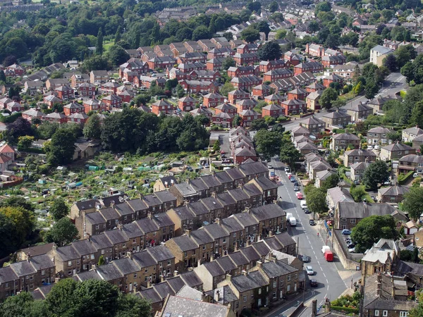 şehir ve surrou halifax yorkshire havai panoramik görünümü