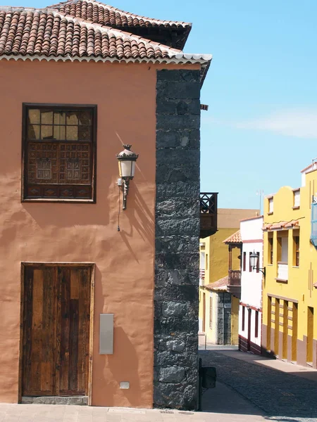 Street Corner Tenerife Selective Focus — Zdjęcie stockowe
