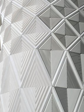 geometrik elmas beyaz desenler ve bir moder duvarda kaplama