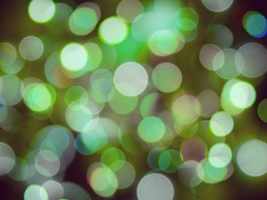 yeşil ve beyaz yuvarlak parlayan parlak ışık soyut ışıklar