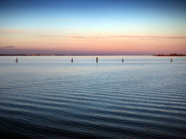 海の上の美しい夕日 — ストック写真