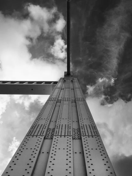 Foto Preto Branco Pólo Ponte — Fotografia de Stock