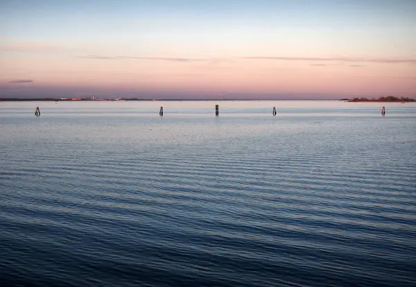 海の上の美しい夕日 — ストック写真