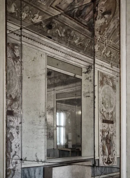 old interior with mirror