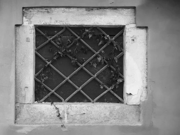 バー付きの古い窓 — ストック写真