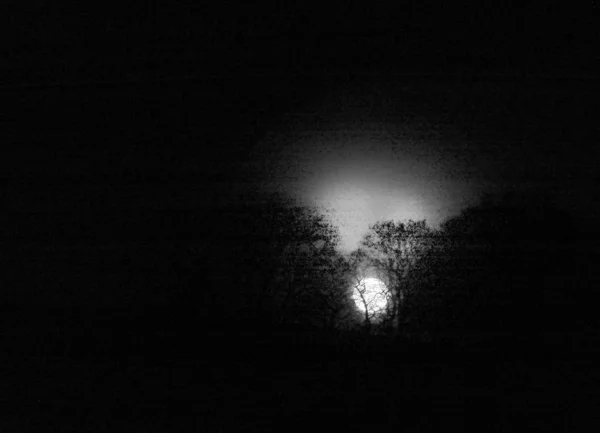 Fond Sombre Avec Lune — Photo