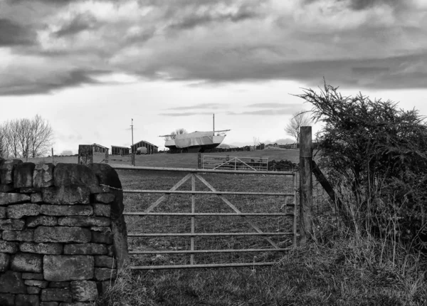 Wooden Fence Countryside — Stock Photo, Image