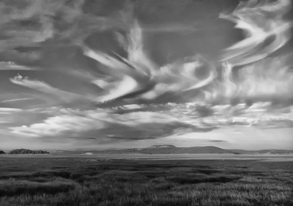 Fundo Pôr Sol Bonito Com Nuvens — Fotografia de Stock