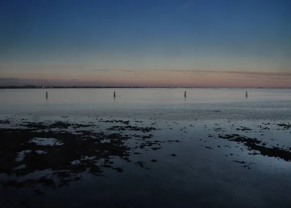 Vacker Solnedgång Havet — Stockfoto